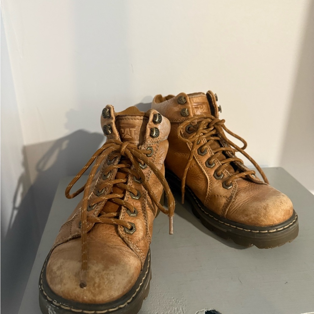 Caterpillar Tan Leather Boots